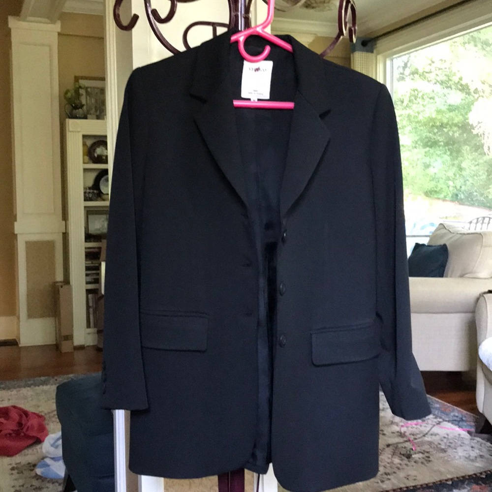 Black blazer fully lined.
